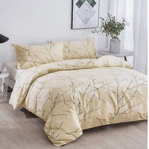 Full/Queen Cotton Duvet Set Branch Pattern